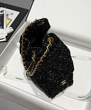 Colestore Chanel 25A Métiers d’Art Collection Tweed 25 Bag Small Hobo in Black 30x26x14cm - 3
