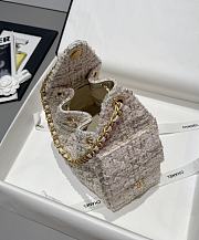 Colestore Chanel 25A Métiers d’Art Collection Tweed 25 Bag Small Hobo in White 30x26x14cm - 2