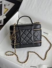 Colestore Chanel Long Vanity with Chain in Grained Calfskin Black 17x9.5x9cm - 3