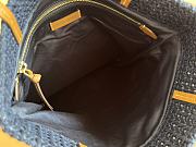 Colestore Miu Miu Style Crochet Raffia Tote Bag Navy/Red 30x38cm - 4