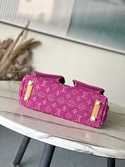 Colestore Louis Vuitton Fuchsia Monogram Denim Baggy PM Bag 30x22x13cm - 3