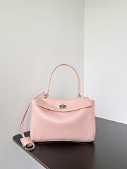 Colestore Balenciaga Rodeo Handbag Medium in Suede Pink Smooth Calfskin 28.9x20x9.9cm - 1