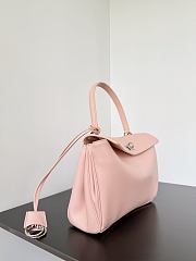 Colestore Balenciaga Rodeo Handbag Medium in Suede Pink Smooth Calfskin 28.9x20x9.9cm - 5