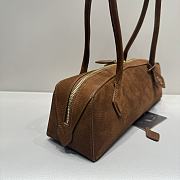 Colestore Alaia Le Teckel Medium Nubuck Shoulder Bag Brown 32x10x13cm - 5