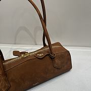 Colestore Alaia Le Teckel Medium Nubuck Shoulder Bag Brown 32x10x13cm - 4