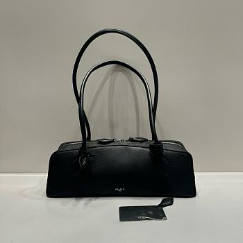 Colestore Alaia Le Teckel Medium Nubuck Shoulder Bag Black 32x10x13cm