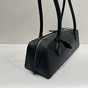 Colestore Alaia Le Teckel Medium Nubuck Shoulder Bag Black 32x10x13cm - 6