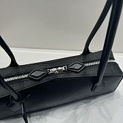 Colestore Alaia Le Teckel Medium Nubuck Shoulder Bag Black 32x10x13cm - 4
