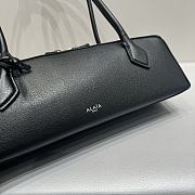 Colestore Alaia Le Teckel Medium Nubuck Shoulder Bag Black 32x10x13cm - 2