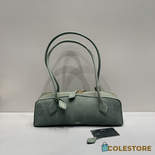 Colestore Alaia Le Teckel Medium Nubuck Shoulder Bag Mint 32x10x13cm - 1