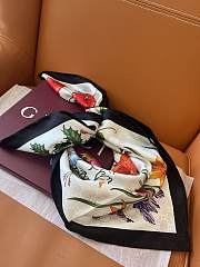 Colestore Gucci Floral Print Silk Scarf 90x90cm - 5