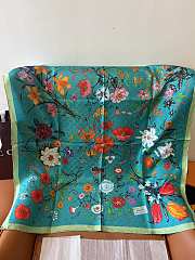 Colestore Gucci Flora Print Silk Carré Blue Silk 90x90cm - 1
