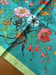 Colestore Gucci Flora Print Silk Carré Blue Silk 90x90cm - 5