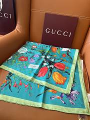 Colestore Gucci Flora Print Silk Carré Blue Silk 90x90cm - 3