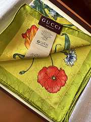 Colestore Gucci Flora Print Silk Carré Green Silk 90x90cm - 6