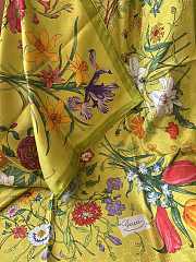 Colestore Gucci Flora Print Silk Carré Green Silk 90x90cm - 3