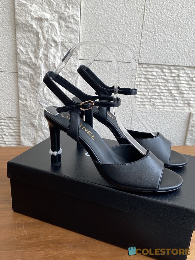 Colestore Chanel 25 Métiers d’art Sandals/Heels Lambskin Black - 1