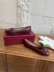 Colestore Gucci Women's Ballet Flat with Double G Rosso Ancora Red Leather  - 6