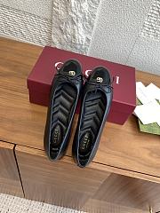 Colestore Gucci Women's Ballet Flat with Double G Rosso Ancora Black Leather - 3