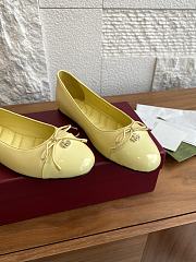 Colestore Gucci Women's Ballet Flat with Double G Rosso Ancora Yellow Leather  - 6