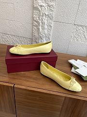 Colestore Gucci Women's Ballet Flat with Double G Rosso Ancora Yellow Leather  - 3