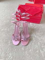Colestore Rene Caovilla Butterfly Crystal Spiral Sandals Pink - 1