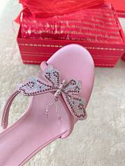Colestore Rene Caovilla Butterfly Crystal Spiral Sandals Pink - 6