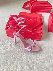 Colestore Rene Caovilla Butterfly Crystal Spiral Sandals Pink - 5