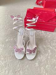 Colestore Rene Caovilla Butterfly Crystal Spiral Sandals White - 5