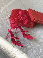 Colestore Rene Caovilla Satin Rose Heels Red - 1