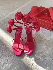Colestore Rene Caovilla Satin Rose Heels Red - 4