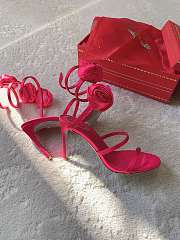 Colestore Rene Caovilla Satin Rose Heels Red - 2