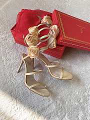 Colestore Rene Caovilla Satin Rose Heels Beige - 1