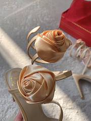 Colestore Rene Caovilla Satin Rose Heels Beige - 5
