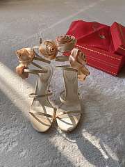 Colestore Rene Caovilla Satin Rose Heels Beige - 2