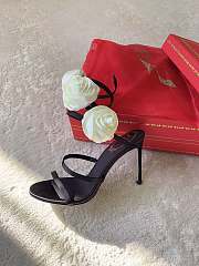 Colestore Rene Caovilla Satin Rose Heels Black - 4