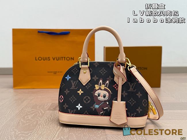 Colestore Louis Vuitton Alma BB Monogram Brown Labubu 24x17cm - 1
