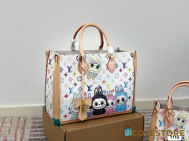 Colestore Louis Vuitton OnTheGo Monogram Labubu White 24x20x12cm  - 1