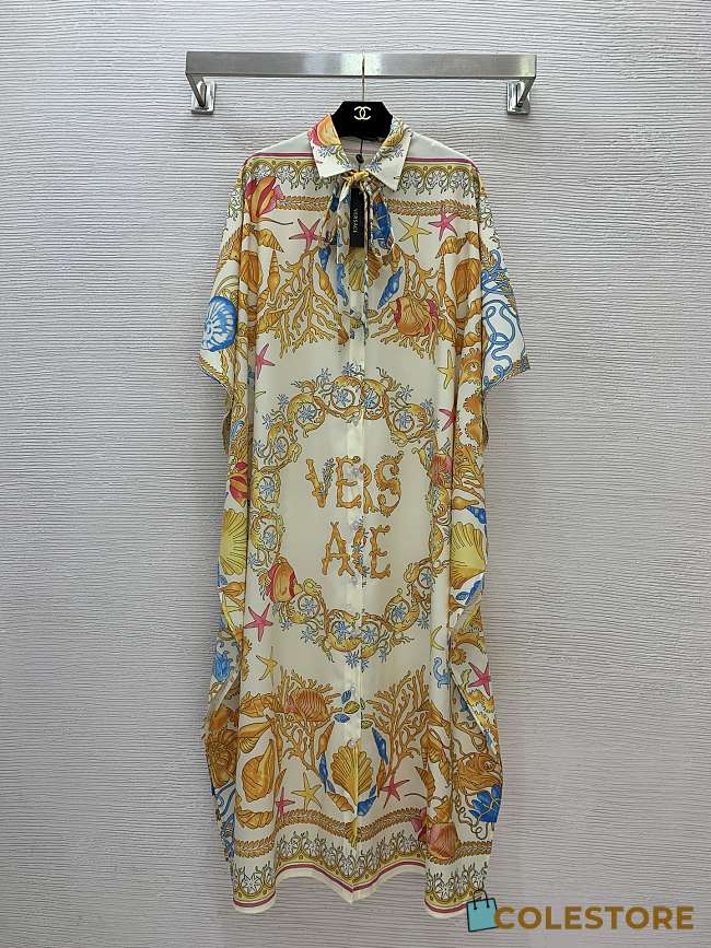 Colestore Versace Underwater Barocco Cover-Up Dress Multicolor, Gold - 1