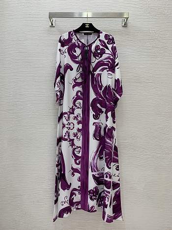 Colestore Dolce & Gabbana Majolica-print Twill Caftan Dress in Multicolor 