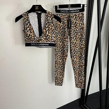 Colestore Dolce & Gabbana Yoga Sports wear Leopard print 