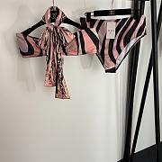 Colestore Emilio Pucci Marmo High-Rise Bikini Bottoms in Pink - 1