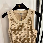 Colestore Fendi Jacquard Knit Beige FF Motif Viscose Blend - 2