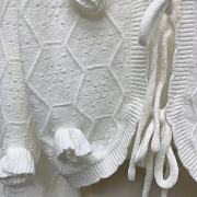 Colestore Chanel Inspired White Knitted Cropped Cardigan - 5