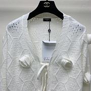 Colestore Chanel Inspired White Knitted Cropped Cardigan - 4