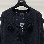 Colestore Chanel Inspired Black Knitted Cropped Cardigan - 6