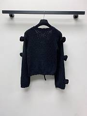 Colestore Chanel Inspired Black Knitted Cropped Cardigan - 5