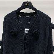 Colestore Chanel Inspired Black Knitted Cropped Cardigan - 4