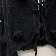 Colestore Chanel Inspired Black Knitted Cropped Cardigan - 3