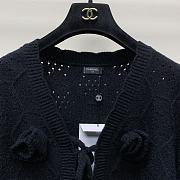 Colestore Chanel Inspired Black Knitted Cropped Cardigan - 2